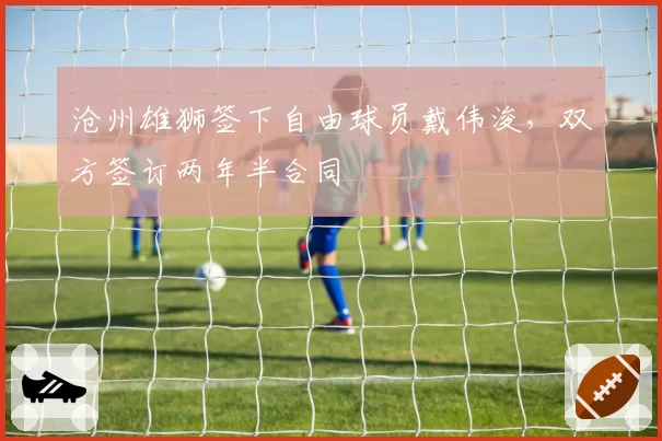 沧州雄狮签下自由球员戴伟浚,双方签订两年半合同