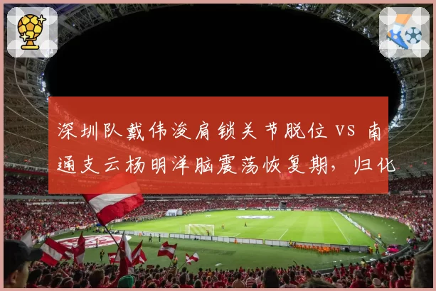 深圳队戴伟浚肩锁关节脱位 vs 南通支云杨明洋脑震荡恢复期,归化球员健康状态差异