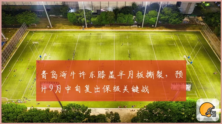 青岛海牛许东膝盖半月板撕裂，预计9月中旬复出保级关键战